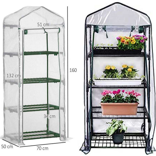 Small Portable Greenhouses - Baby Plant Grow - Transparent 4 Tiers