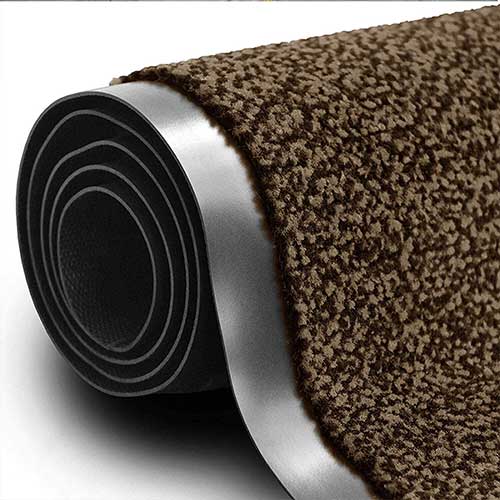 Indoor Brown Door Mats Non-Slip Washable Thin Outdoor Entrance Dirt Trappers (All Sizes)