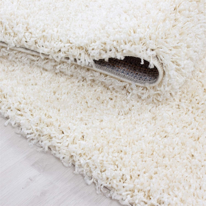 Abaseen Shaggy Rug Pure White Rugs Large Living Room Rugs