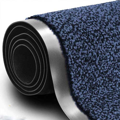Abaseen Door Mat Blue Non-Slip Washable Heavy Duty Indoor Outdoor Barrier Mat (ALL SIZES)