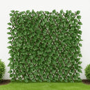 Artificial Maple Leaf Willow Trellis Screening Privacy Hedge Roll Ivy Expanding Garden Fence