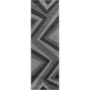 Abaseen Valencia Zig Zag Hallway Runners Grey Long Main