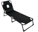 Abaseen Foldable Sun Lounger Chair with Padded Face Hole