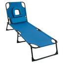 Abaseen Foldable Sun Lounger Chair with Padded Face Hole