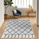 Abaseen Marrakesh Runner Black and White Long Rugs