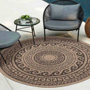 Abaseen Harper Greek Circle Rugs- 120cm Indoor / Outdoor
