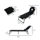 Abaseen Foldable Sun Lounger Chair with Padded Face Hole