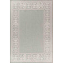 Abaseen Sky Border Jute Grey - Indoor / Outdoor Runner Rugs Portrait Silver 