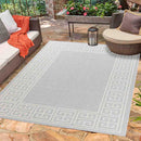 Abaseen Sky Border Jute Grey - Indoor / Outdoor Rugs