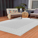 Abaseen Sky Border Jute Grey - Indoor / Outdoor Rugs