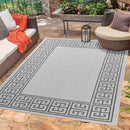 Abaseen Sky Border Jute Grey - Indoor / Outdoor Rugs