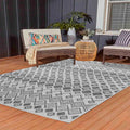 Abaseen Sky Check Grey - Indoor / Outdoor Rugs MAin 