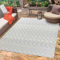 Abaseen Sky Check Grey - Indoor / Outdoor Rugs