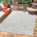 Abaseen Sky Triangle Grey Rugs - Indoor / Outdoor