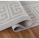 Abaseen Sky Border Jute Grey - Indoor / Outdoor Runner Rugs Silver Zoom 