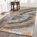 Abaseen yellow and grey rug