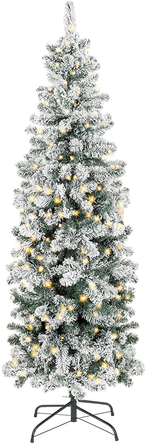 Abaseen 6FT Christmas Tree with Snow and Lights 2