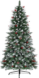 Pre Decorated Christmas Tree With Red Berries