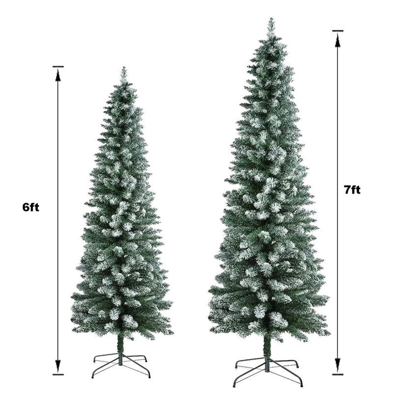 Abaseen Snow Tipped Christmas Trees - 2 Sizes sizing