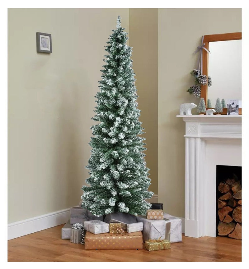 Abaseen Snow Tipped Christmas Trees - 2 Sizes stay Put