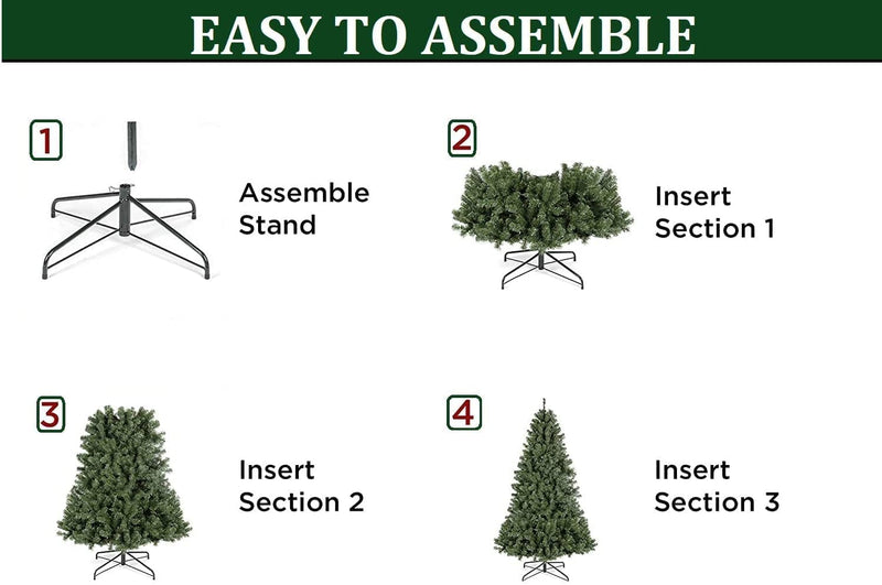 Abaseen 6ft - 7ft Pre Lit Christmas Trees 1