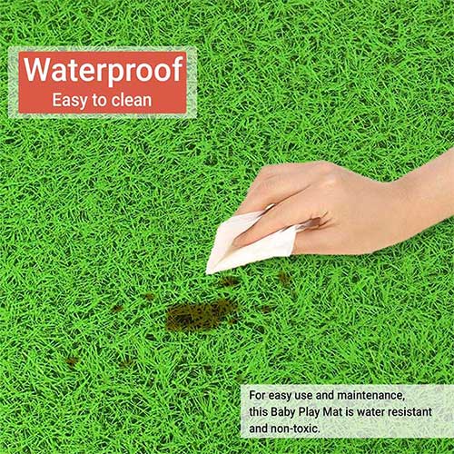 Eva Play Grass Effect Foam Mats - Green Puzzle Matting Abaseen 60x60cm