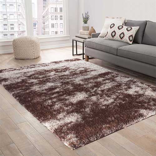 Abaseen California Two Tone Rugs Beige 1