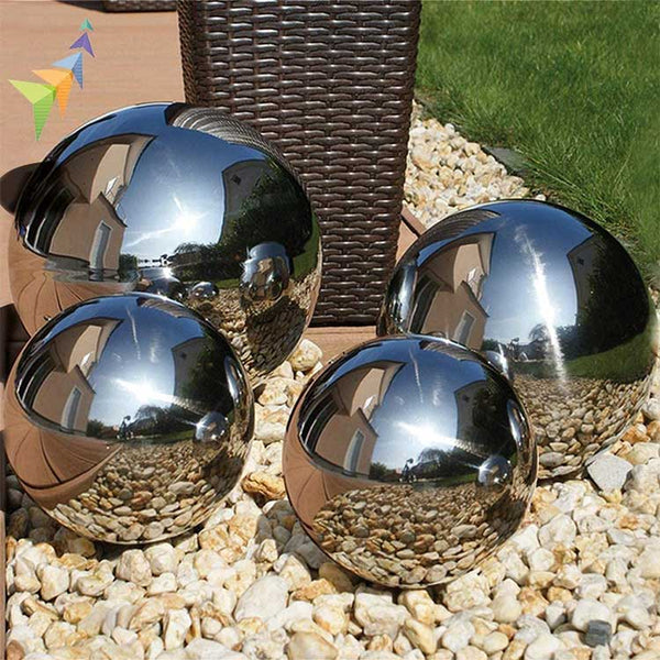 Abseen Stainless Steel Gazing Balls Silver Garden Globes