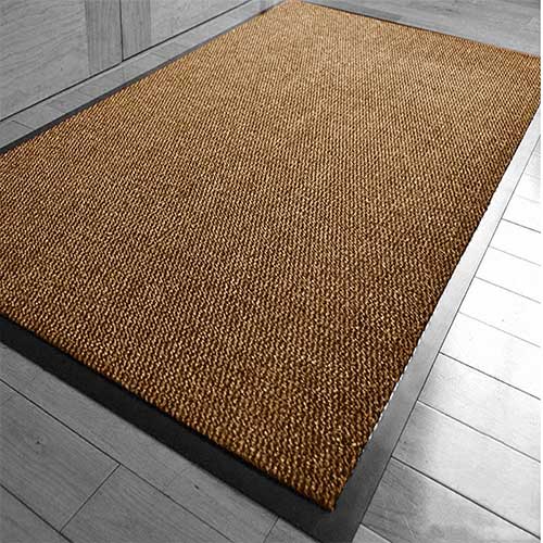 Indoor Brown Door Mats Non-Slip Washable Thin Outdoor Entrance Dirt Trappers (All Sizes)