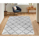 Marrakesh Large Washable Grey Trellis Hallway Runner Rugs Abaseen
