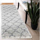 Marrakesh Large Washable Grey Trellis Hallway Runner Rugs Abaseen