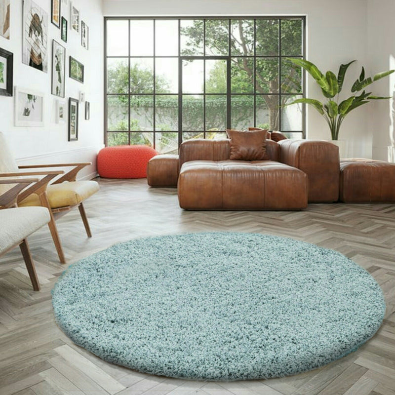 Abaseen Round Duck Egg Blue Rugs Living Room Rugs