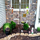 Wild bird feeding station garden hanging water bath table seed tray feeder hooks