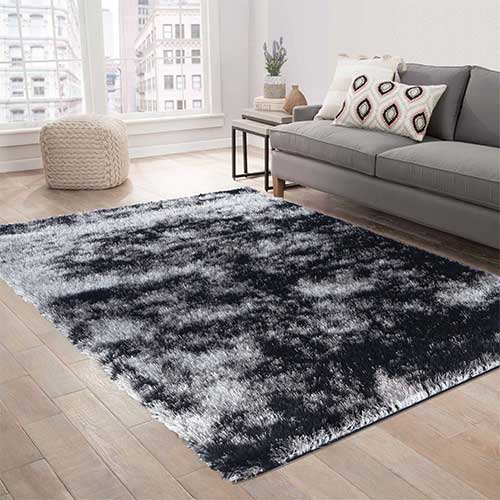 Abaseen California Two Tone Rugs Grey