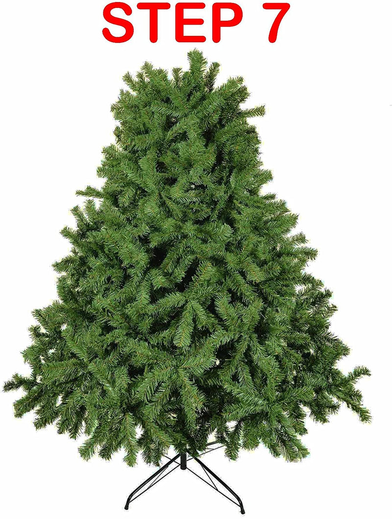 Abaseen Green Artificial Christmas Tree, Xmas Tree Easy Assembly Foldable, Reusable, Strong Stand, Indoor Outdoor Decoration For Christmas