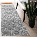 Marrakesh Large Washable Grey Trellis Hallway Runner Rugs Abaseen