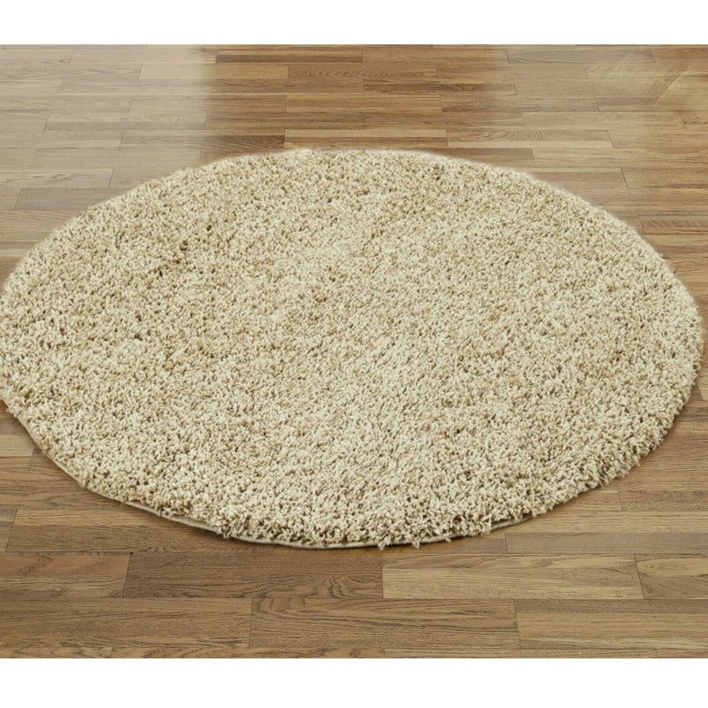Abaseen Light Beige Circle Rugs Extra Cheap Rugs UK