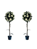 Artificial Beautiful Bedroom Rose Plant Topiary Decoration 4ft