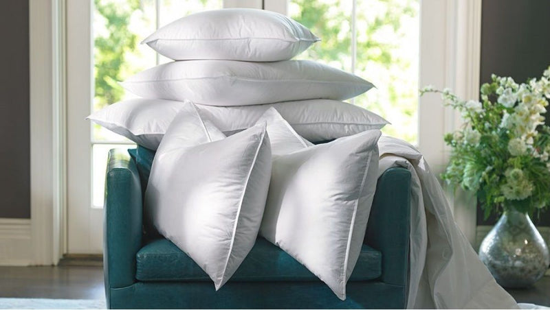 Luxury Duck Feather and Down Pillow Pair High Quality Comfortable Soft For Beds ( OK )
