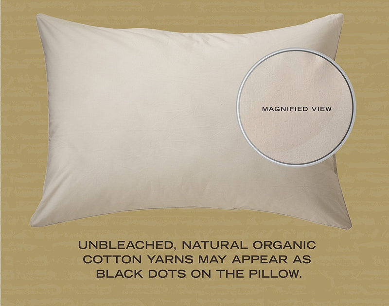 AllerEase Organic Cotton Cover Allergy Protection Pillow, Standard/Queen