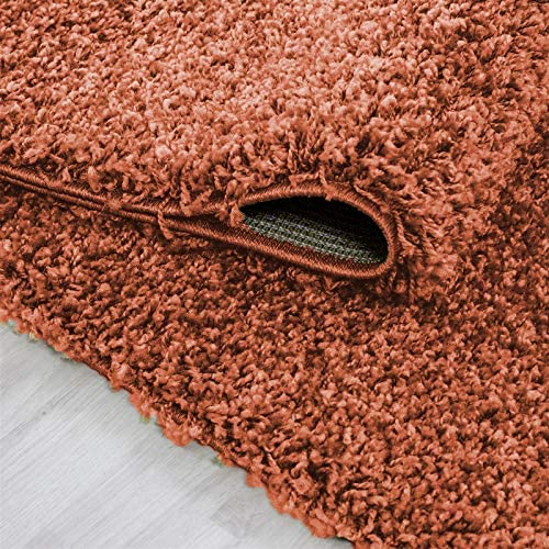 Abaseen Large Terracotta Shaggy Rugs Big Rug For Living Room
